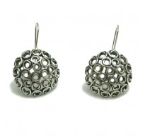 E000712 Handmade sterling silver earrings solid 925 Empress 